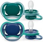 Philips Avent Ultra air succhietto neutro 6-18m bambino blu 2 pz.