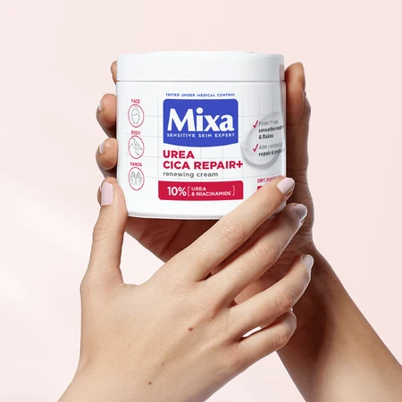 Mixa Urea Cica Repair+ Regenerationspflege für sehr trockene und raue Haut, 400 ml