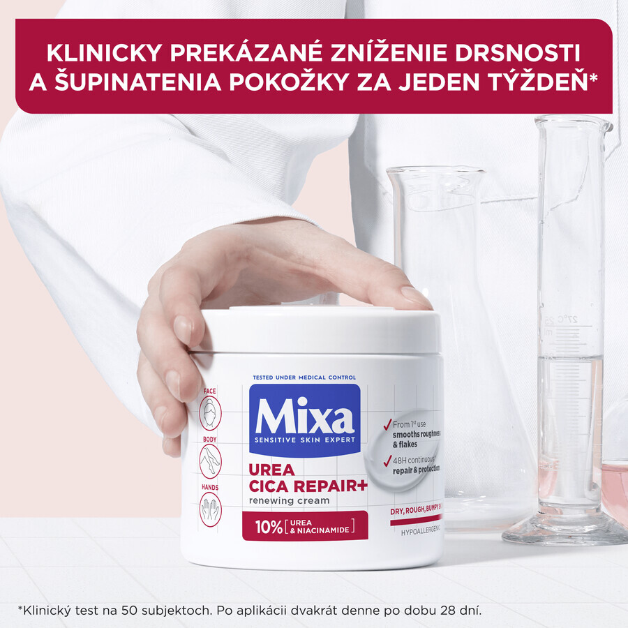 Mixa Urea Cica Repair+ trattamento rigenerante per pelli molto secche e ruvide, 400 ml