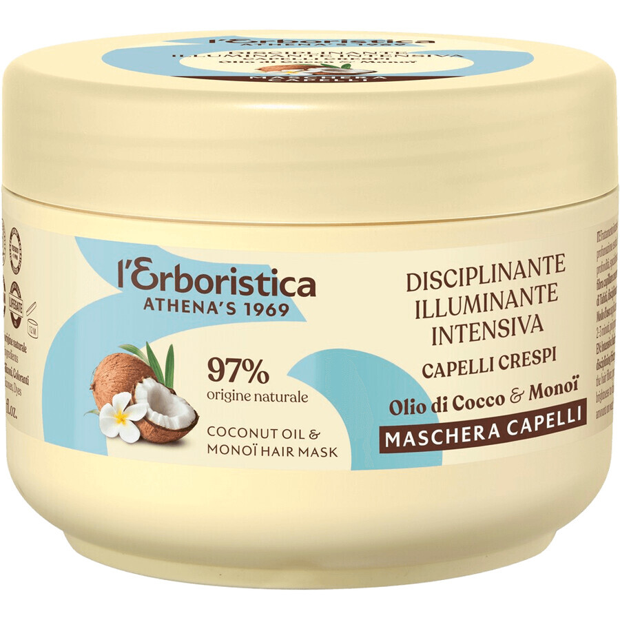 Erboristica Instant masker voor droog en beschadigd haar met kokosolie en monoï 200 ml