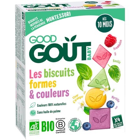 Biscotti biologici Good Goût in colori e forme 80 g