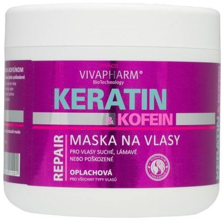 Vivapharm Keratin hair mask with caffeine - rinse 600 ml