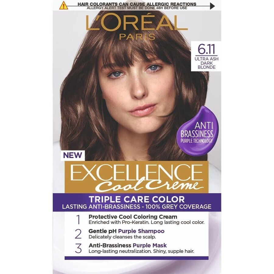 L'Oréal Paris Excellence Cool Excellence Cool Creme Permanente Farbe 6.11 Ultra ash ash blonde dark