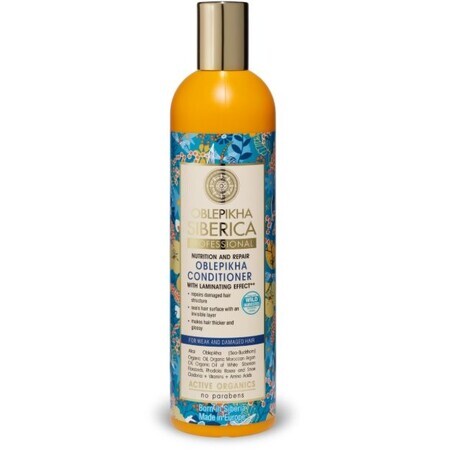 Conditioner voor normaal en vet haar Natura Siberica Duindoorn - Hydraterend en vernieuwend 400 ml