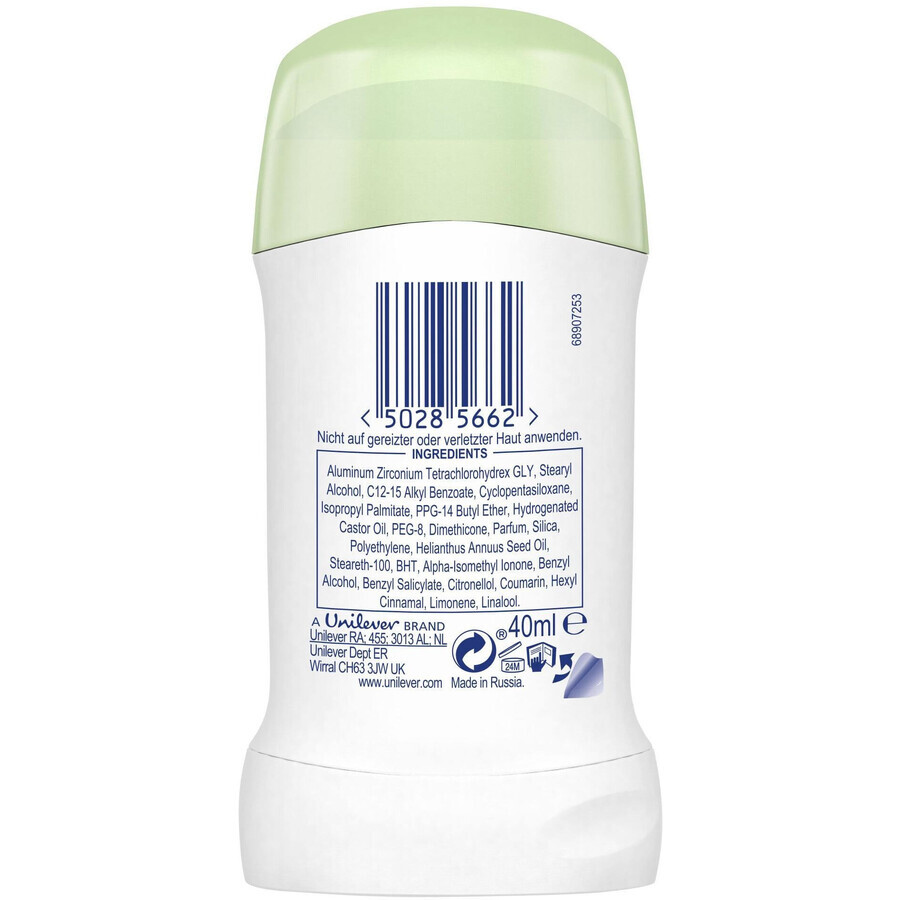 Dove Go Fresh Pepino y Té Verde Antitranspirante Sólido 40 ml