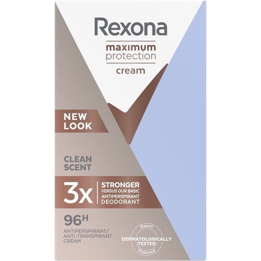 Rexona Maximum Protection crema antitraspirante crema solida con fragranza pulita 45 ml