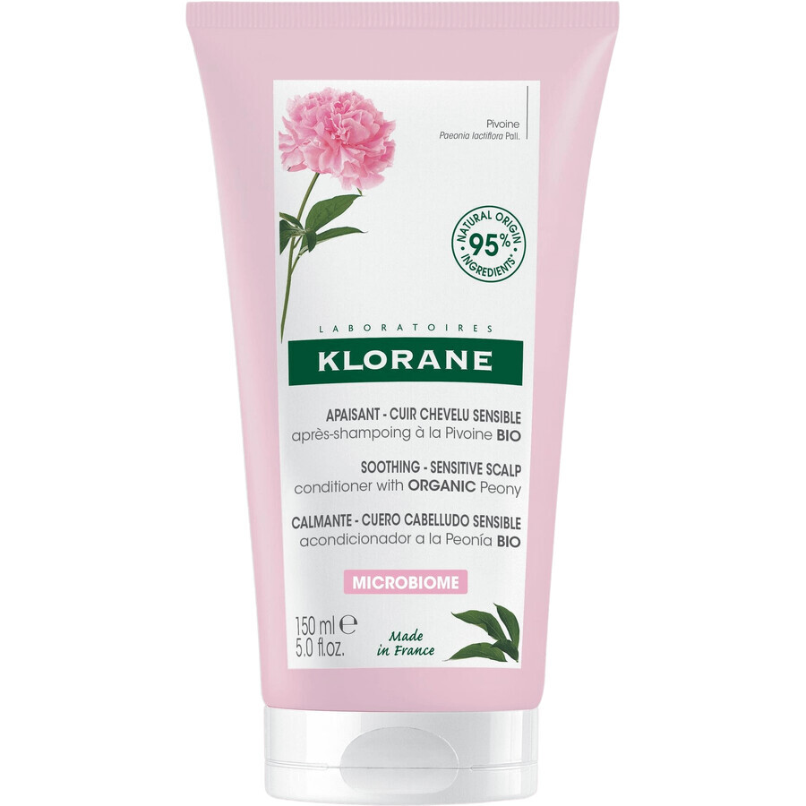 Balsamo per capelli Klorane con peonia BIO - lenitivo per cuoio capelluto sensibile e irritato 150 ml