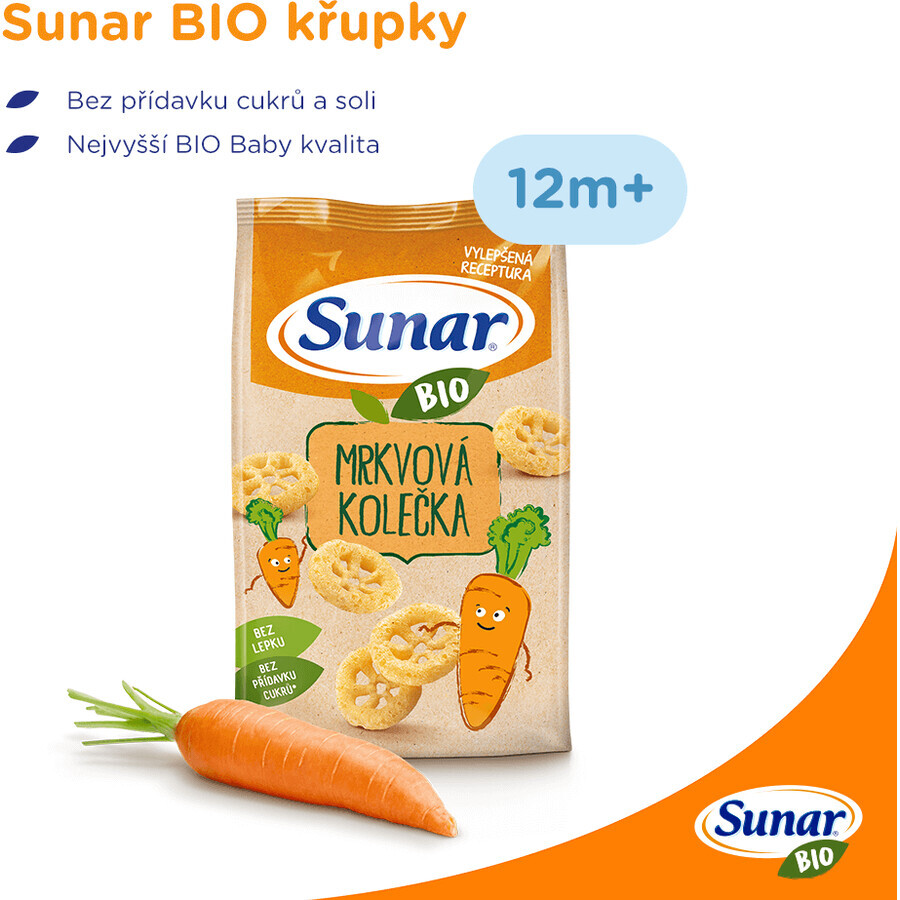 Sunar Organic baby morcov crocant 45 g