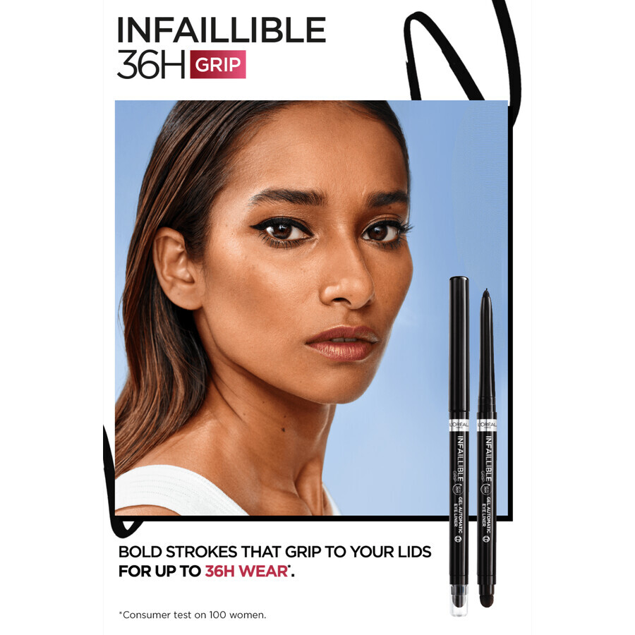 L'Oréal Paris Infaillible Grip 36h Gel Automatic Liner Green Eye Pencil, 5 g