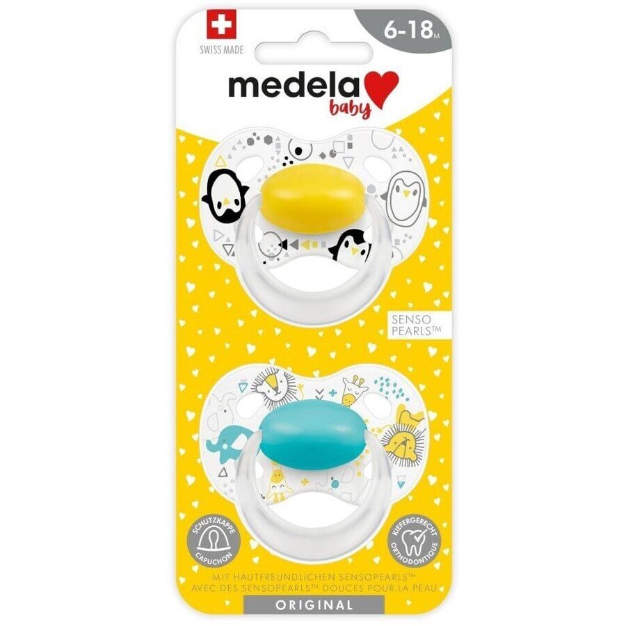 Suzeta unisex Medela 6-18m 2 buc