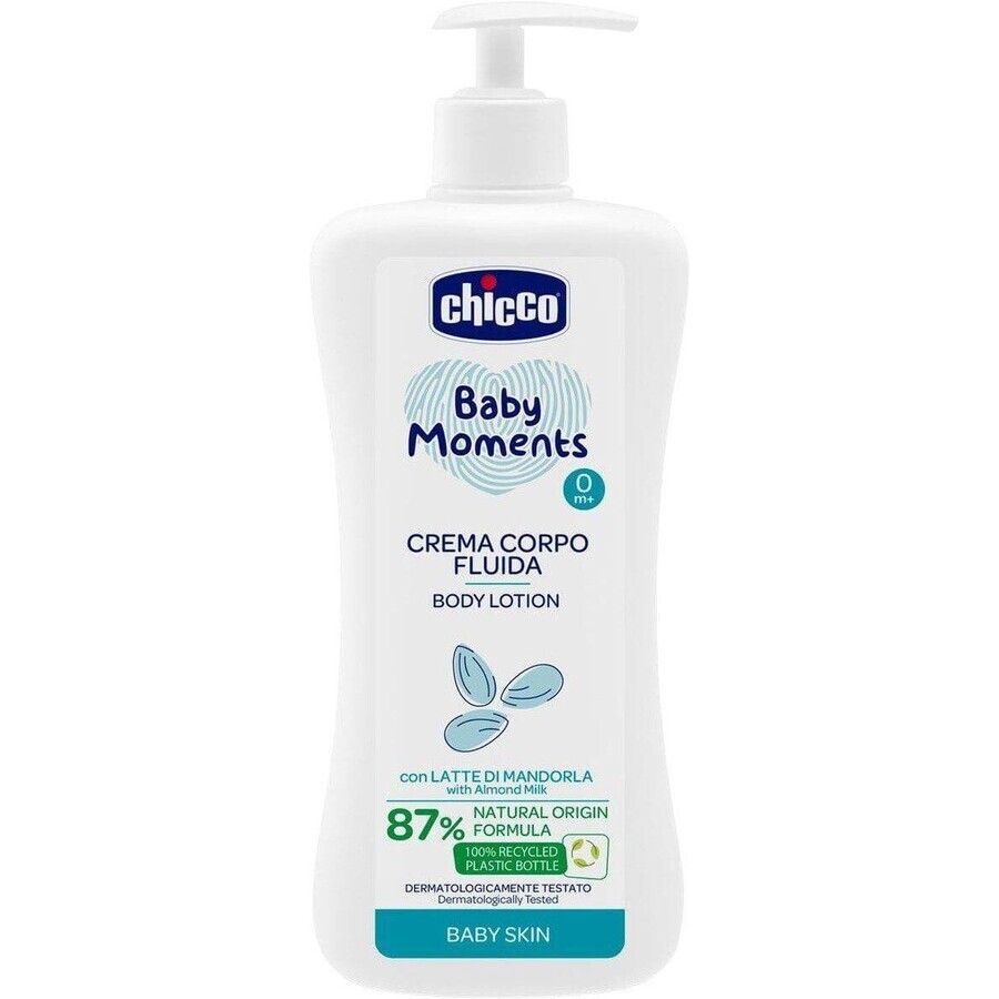 Chicco Baby Moments Bodymelk met doseerdop 87% natuurlijke ingrediënten 500 ml