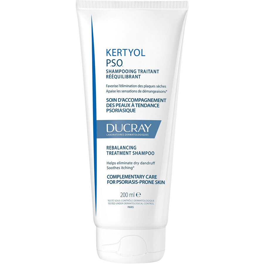 Ducray Kertyol PSO Shampoo di trattamento che ripristina l'equilibrio del cuoio capelluto nella psoriasi 200 ml