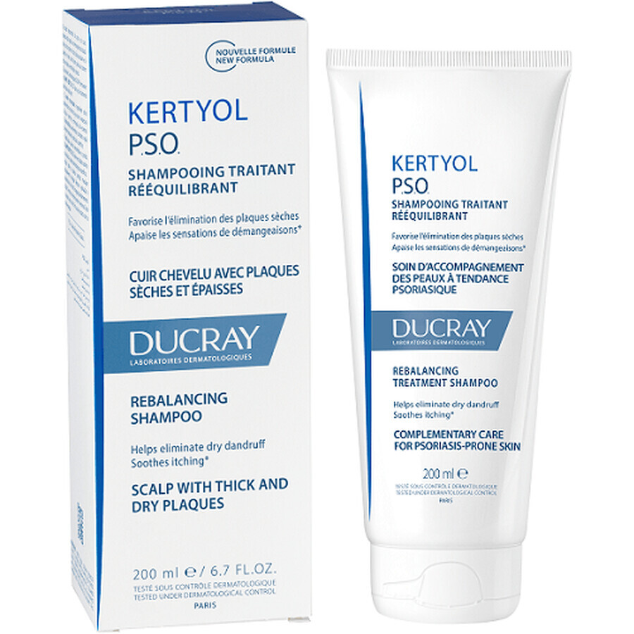 Ducray Kertyol PSO Shampoo di trattamento che ripristina l'equilibrio del cuoio capelluto nella psoriasi 200 ml