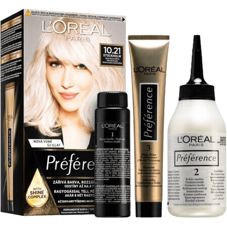 L'Oréal Paris Dauerhafte Haarfarbe Préférence 10.21 Stockholm Sehr helles Perlblond 174 ml