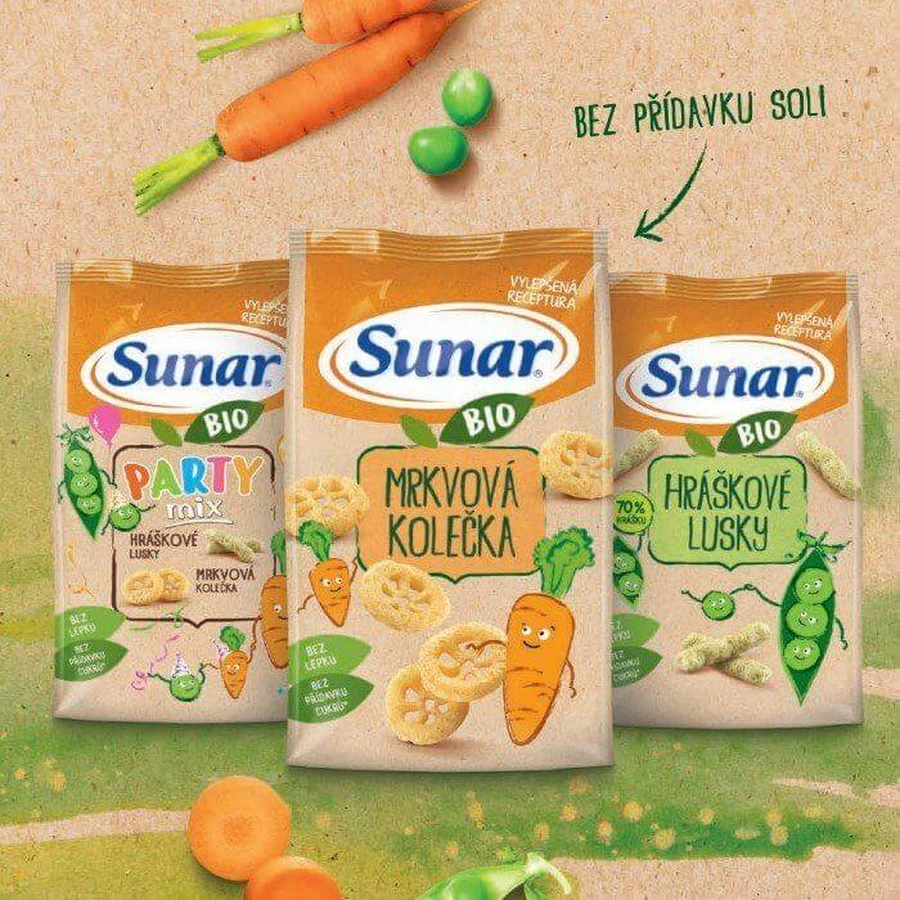 Sunar Patatas fritas ecológicas de guisantes para niños 45 g