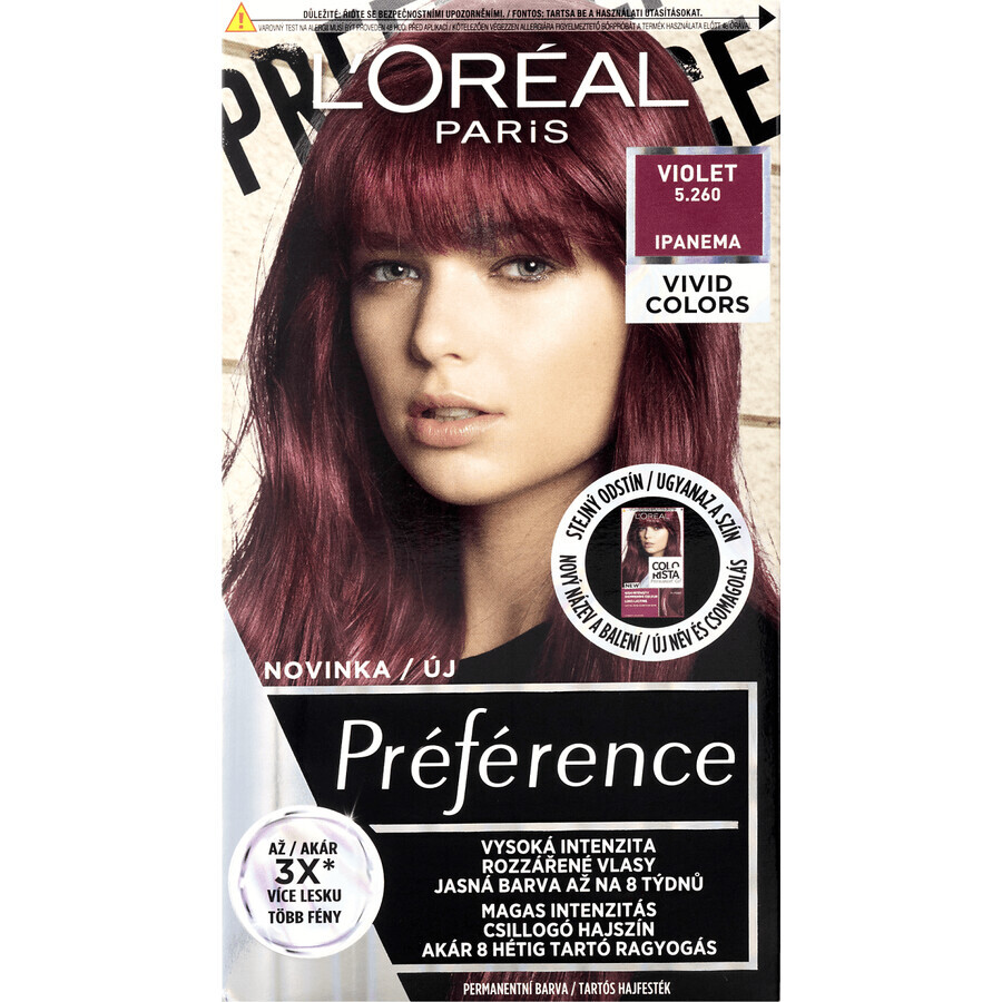 L'Oréal Paris Préférence Vivid Colors permanente Haarfarbe 5.260 Ipanema 150 ml