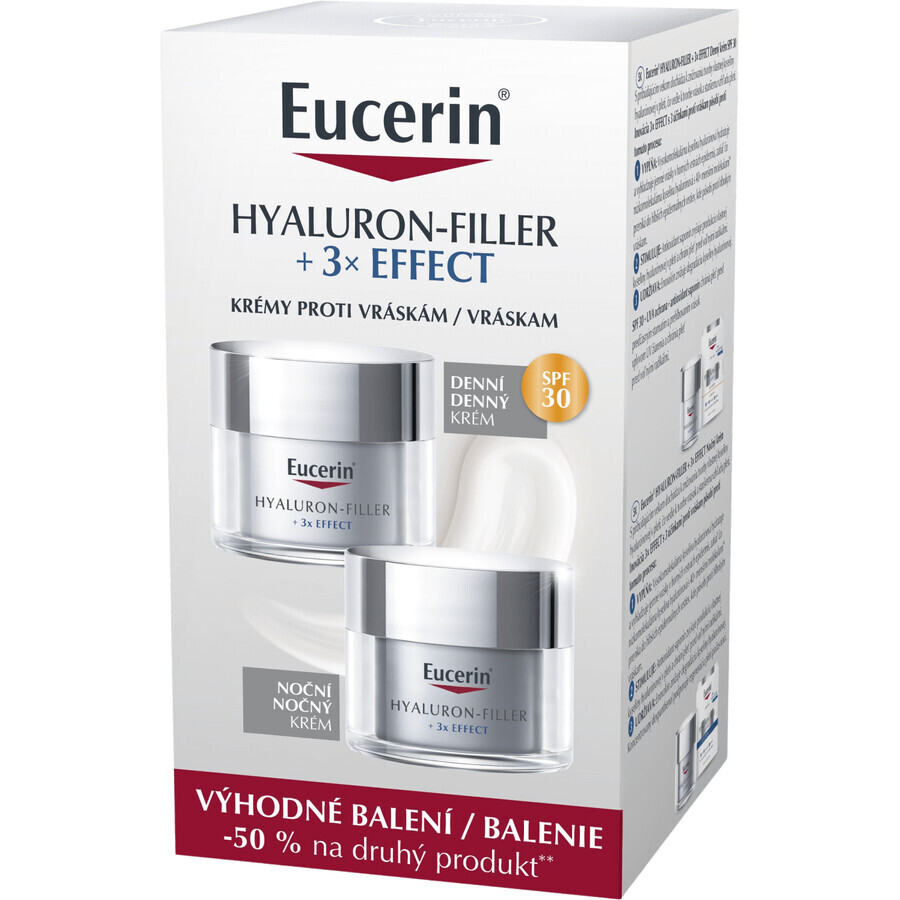 Eucerin Hyaulor-Filler + 3x Effekt Tagescreme LSF 30 + Nachtcreme 2 x 50 ml