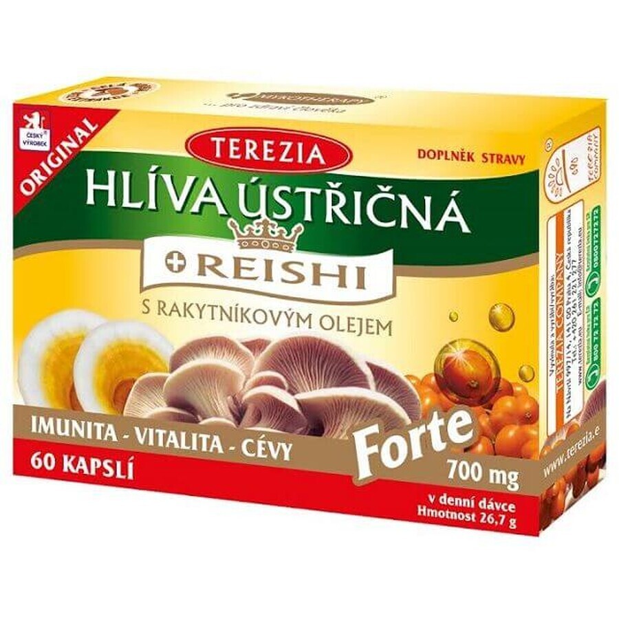 Terezia Oyster Mushroom + Reishi with Sea Buckthorn Oil Forte 60 capsules