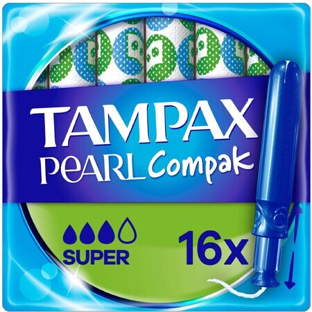 Tampax Compak Pearl Super Tampons mit Applikator 16 Stück