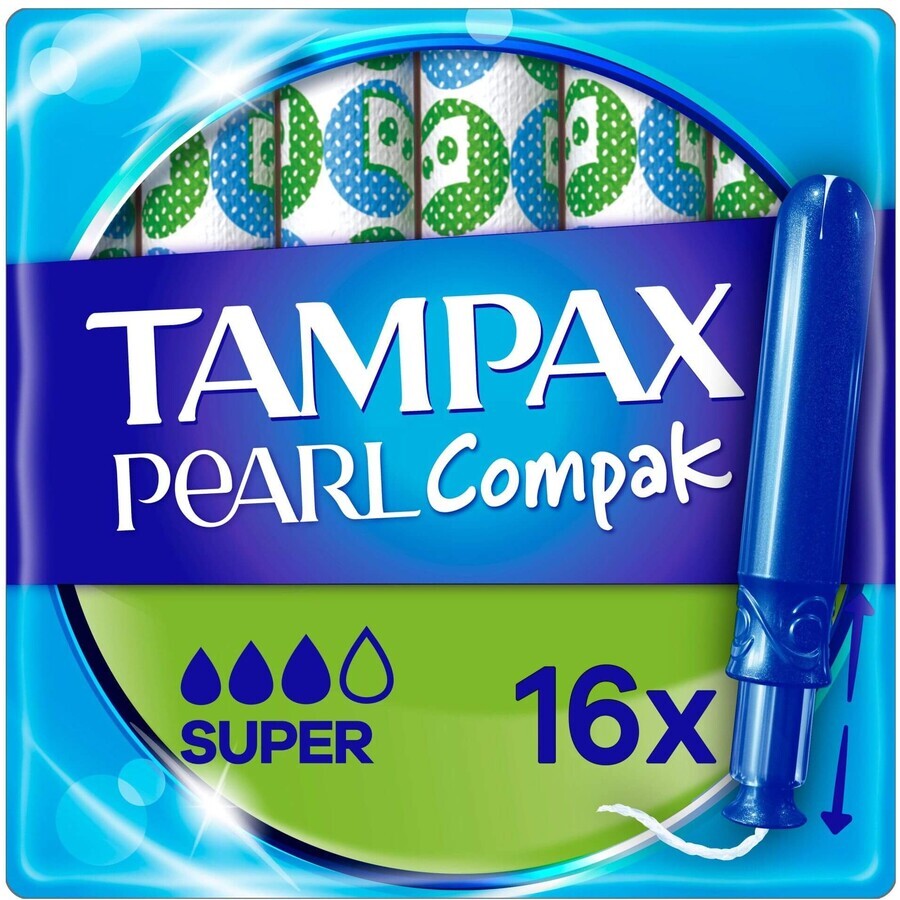 Tampax Compak Pearl Super Tampons mit Applikator 16 Stück