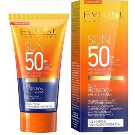 Eveline Cosmetics SunCare Beschermende Gezichtscrème SPF50, 50 ml