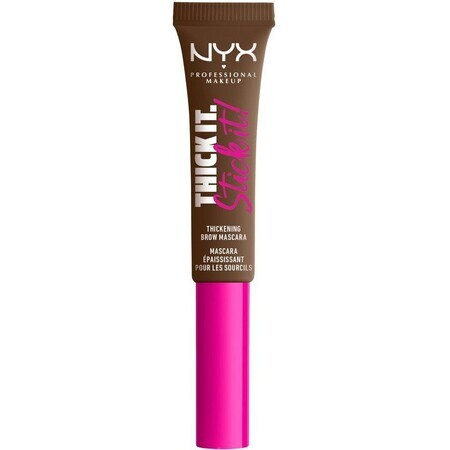 NYX Professional Makeup Thick It Thick It Stick It - Brauenwimperntusche, Braun 7 ml