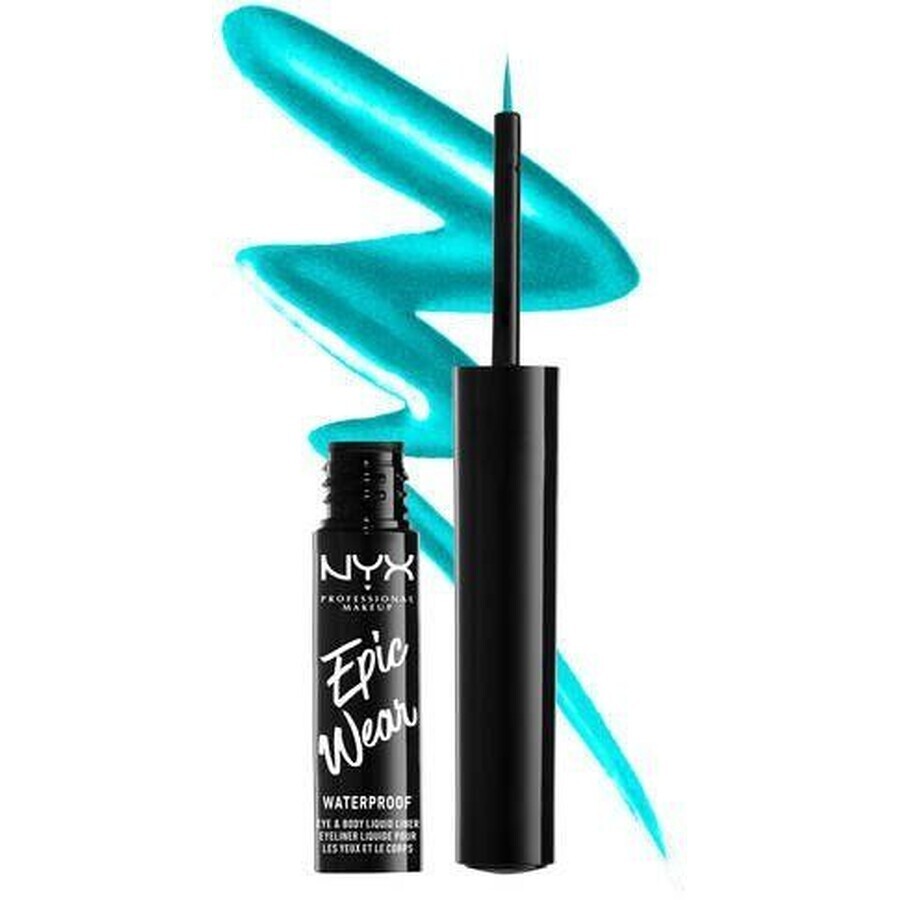 NYX Professional Makeup Epic Wear Epic Wear Metallic Metallic Liquid Liner Langanhaltender Gel Eyeliner - 06 Teal Metal 3,5 ml