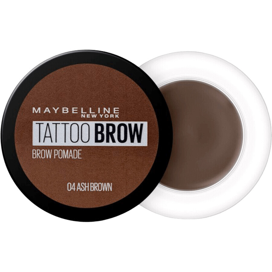 Maybelline New York Tatoo Brow Gel Pomata per sopracciglia 04 Ash Brown 4 g