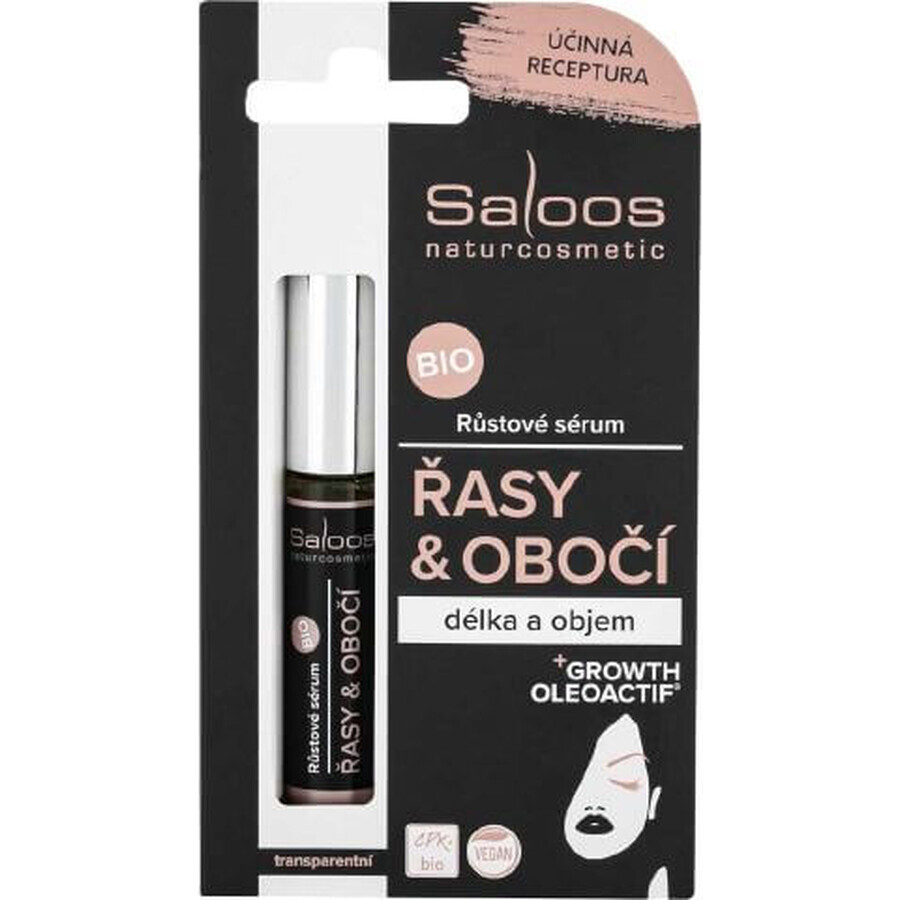 Siero per ciglia e sopracciglia Saloos Bio 7 ml