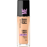 Maquillaje Maybelline New York Fit me Luminous + Smooth 125 Nude Beige, 30 ml