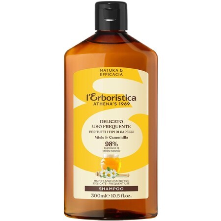 Shampoo Herboristica con miele, camomilla e aloe vera biologica per lavaggi frequenti 300 ml