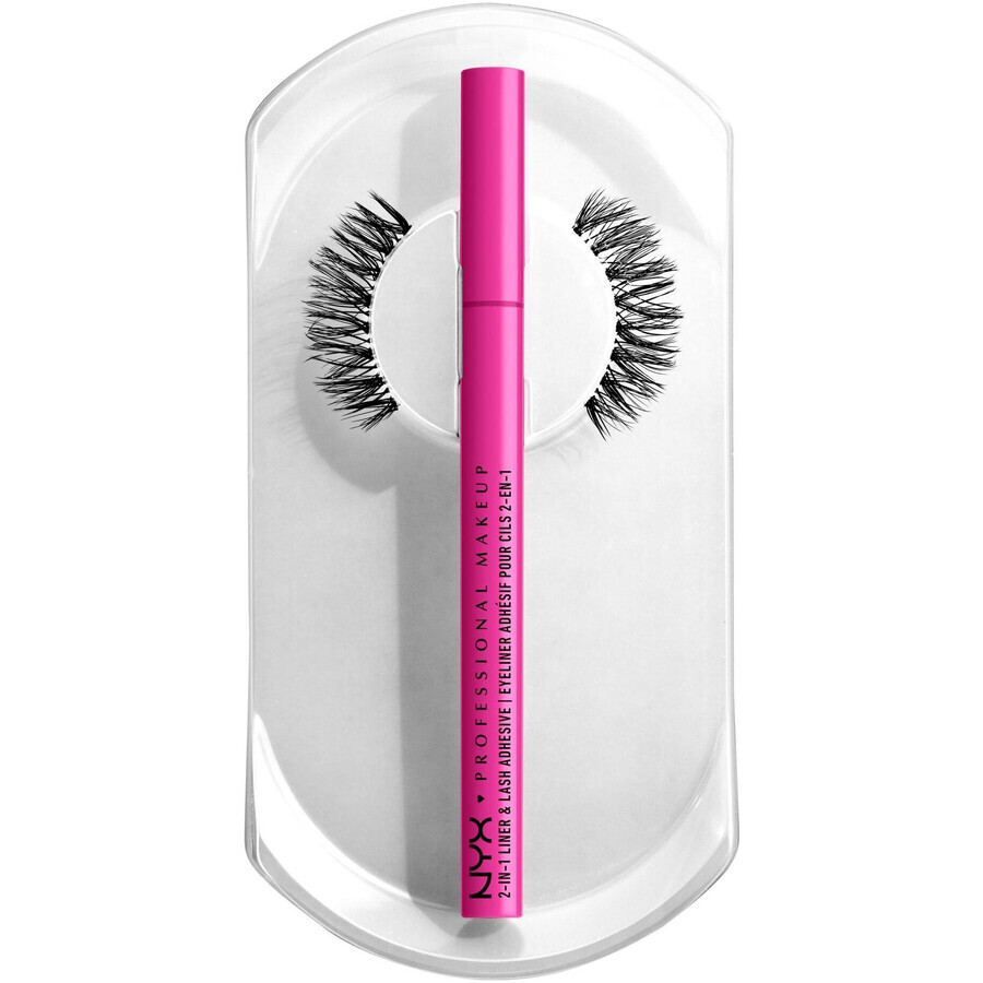 NYX Professional Makeup Jumbo Lash ! Longwear False Lash System 01 Fringe Glam Kit + 1ml