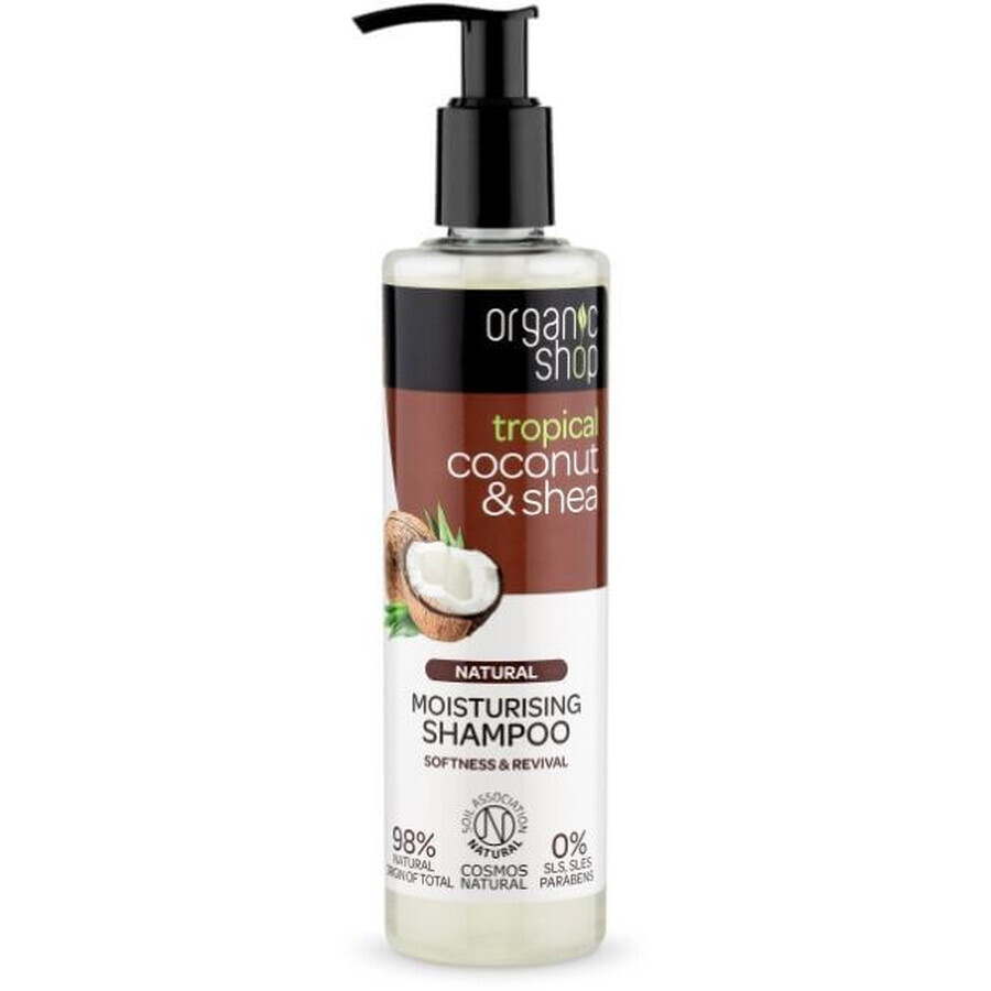 Natura Siberica Organic Shop - Kokos en karamel - Hydraterende shampoo 280 ml