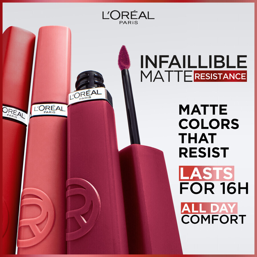 L'Oréal Paris Infaillible Matte Resistance 500 Wine Not? Lipstick, 5 ml