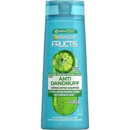 Garnier Fructis Antidandruff Citrus Shampoo pentru păr gras cu mătreață, 250 ml