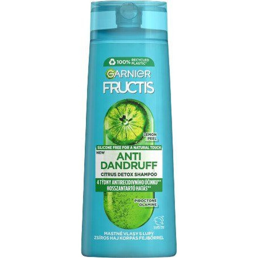 Garnier Fructis Antidandruff Citrus Shampoo pentru păr gras cu mătreață, 250 ml