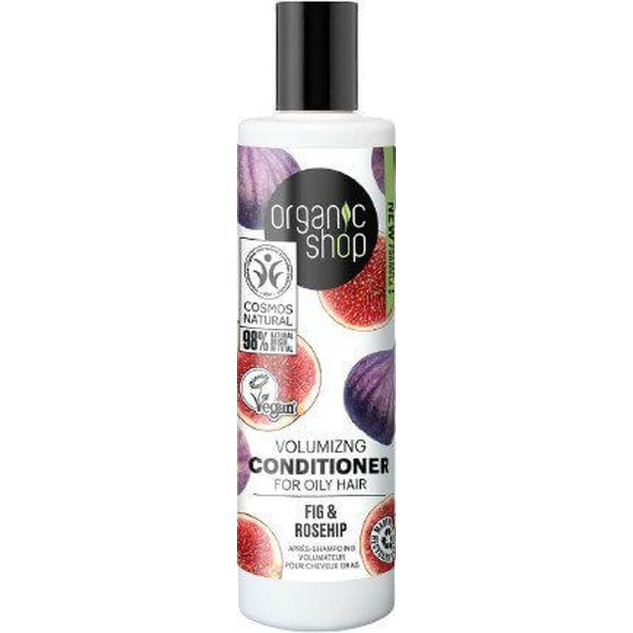 Organic Shop Acondicionador voluminizador para cabello graso Higo y rosa mosqueta 280 ml