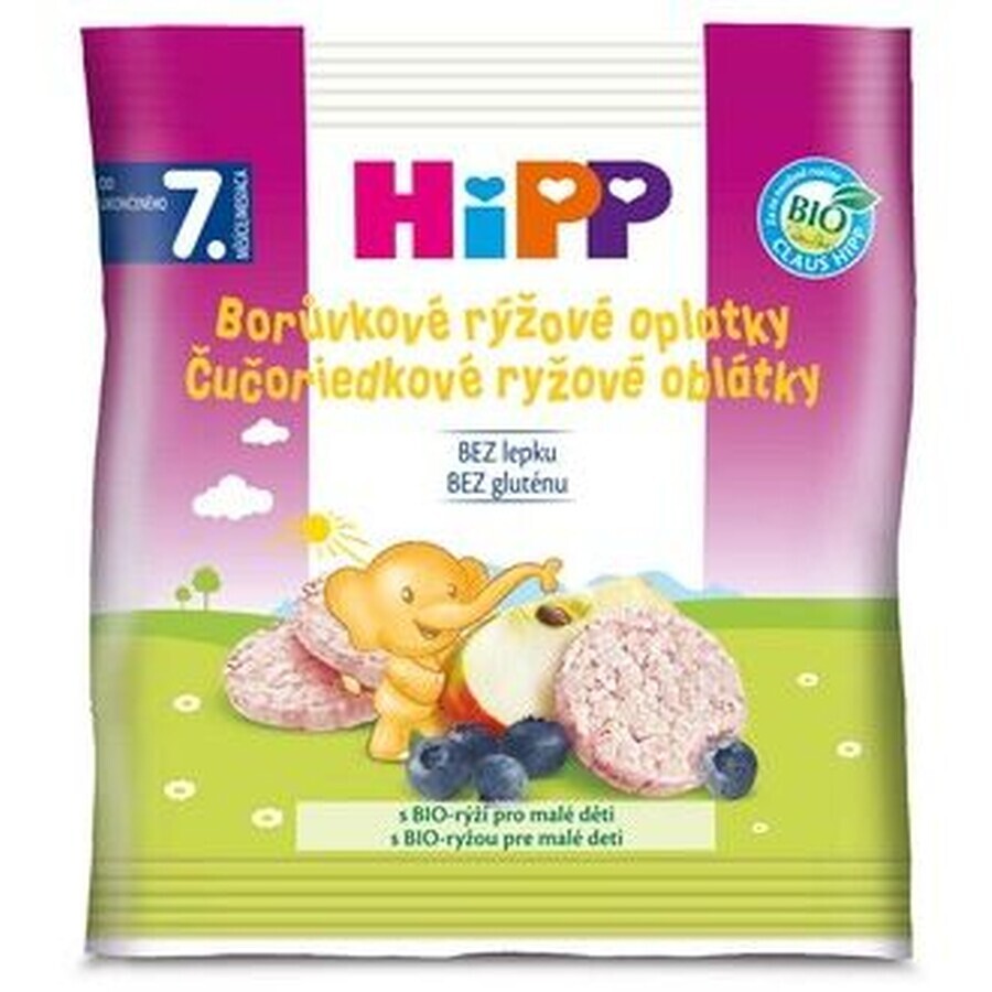 HiPP BIO Vafe de orez cu afine 30 g