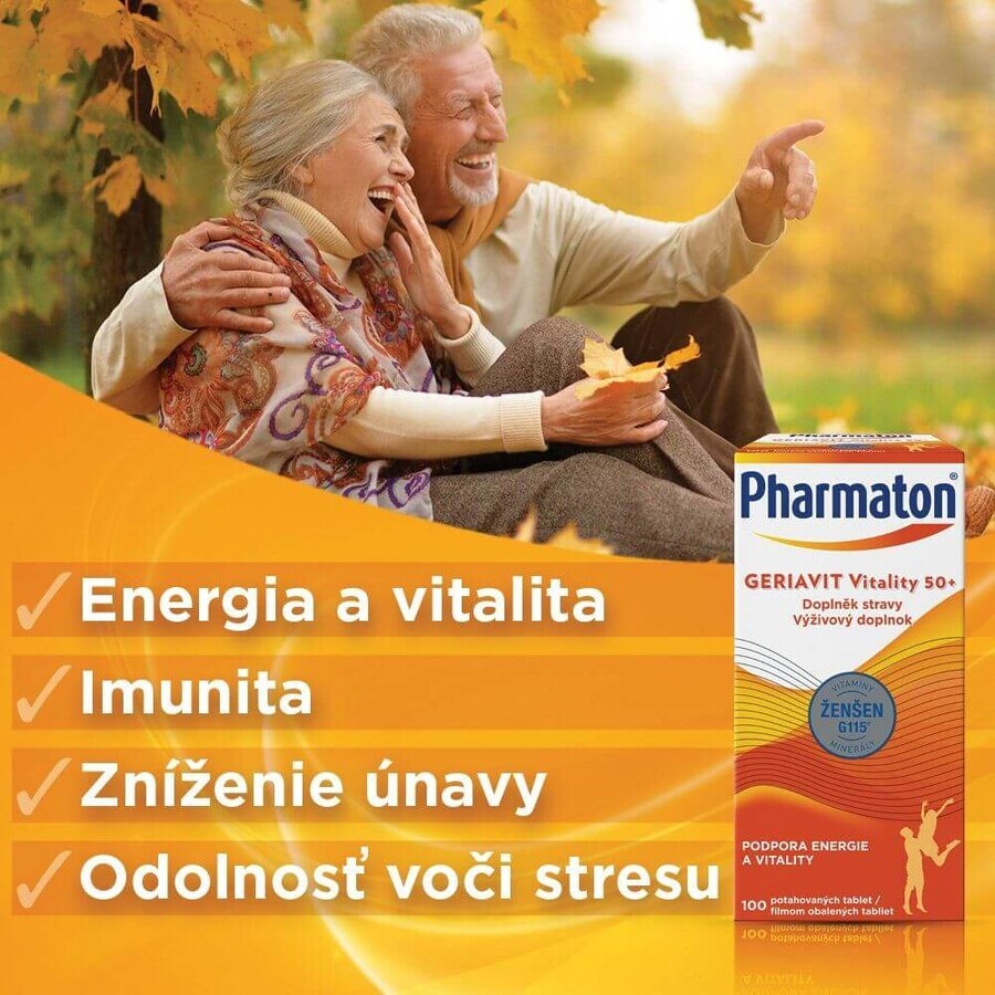 Pharmaton Geriavit Vitalidad 50+ 100 comprimidos