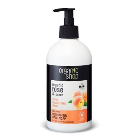 Natura Siberica Organic Shop - Roos en perzik - Voedende handzeep 500 ml