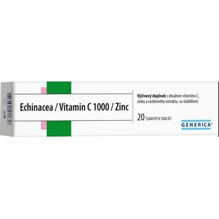 Generica Echinacea/Vitamine C 1000/Zinc 20 comprimés effervescents