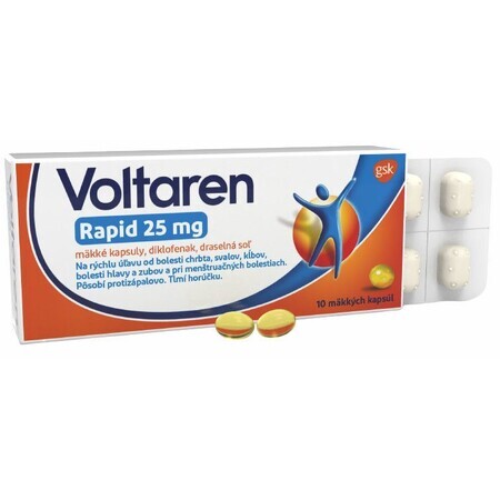 Voltaren Rapid 25mg schnelle Linderung von Rückenschmerzen 10 Weichkapseln