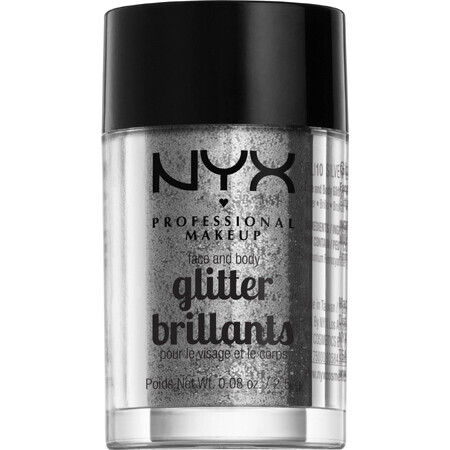 NYX Professional Makeup Gesicht & Körper Glitter Glitter - Silber 2,5 g