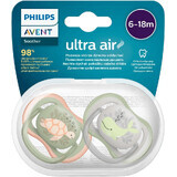 Philips Avent Ultra Air suzetă mare 6-18m băiat 2 buc