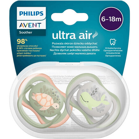 Philips Avent Ultra Air large pacifier 6-18m boy 2 pcs