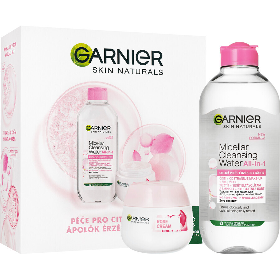 Garnier Skin Naturals Rose Weihnachtspaket 2023 - Creme + Mizellenwasser