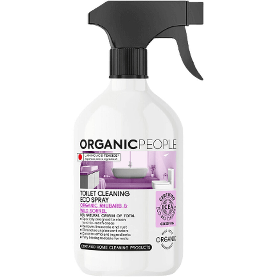 Organic People Eco Spray detergente per la toilette, rabarbaro e acetosella 500 ml