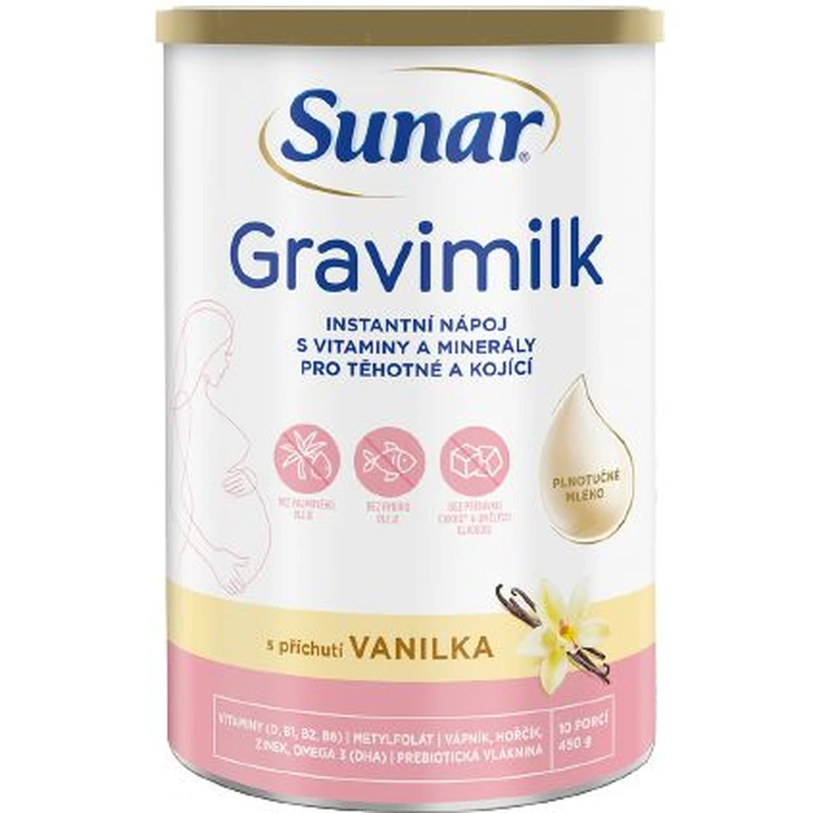 Sunar Gravimilk mit Vanillegeschmack für schwangere und stillende Frauen 450 g