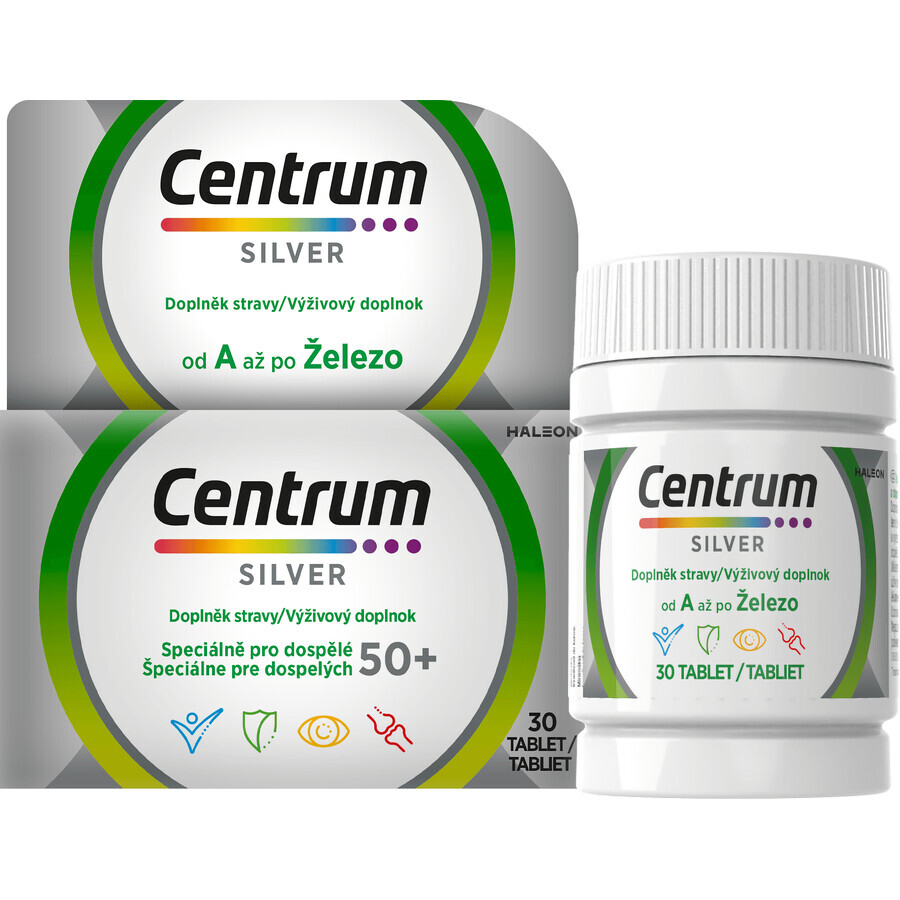 Centrum Silver 50+ fără gluten, 30 comprimate