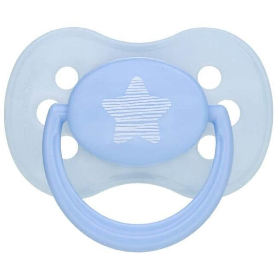 Canpol Babys symmetrische Silikon Schnuller 0-6m Pastellblau